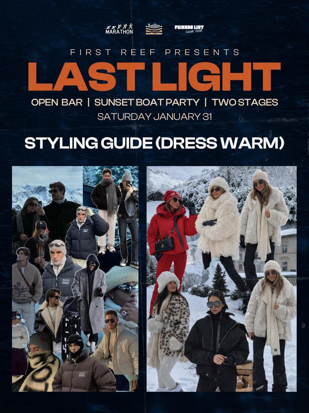 First Reef styling guide moodboard for cold weather dress code
